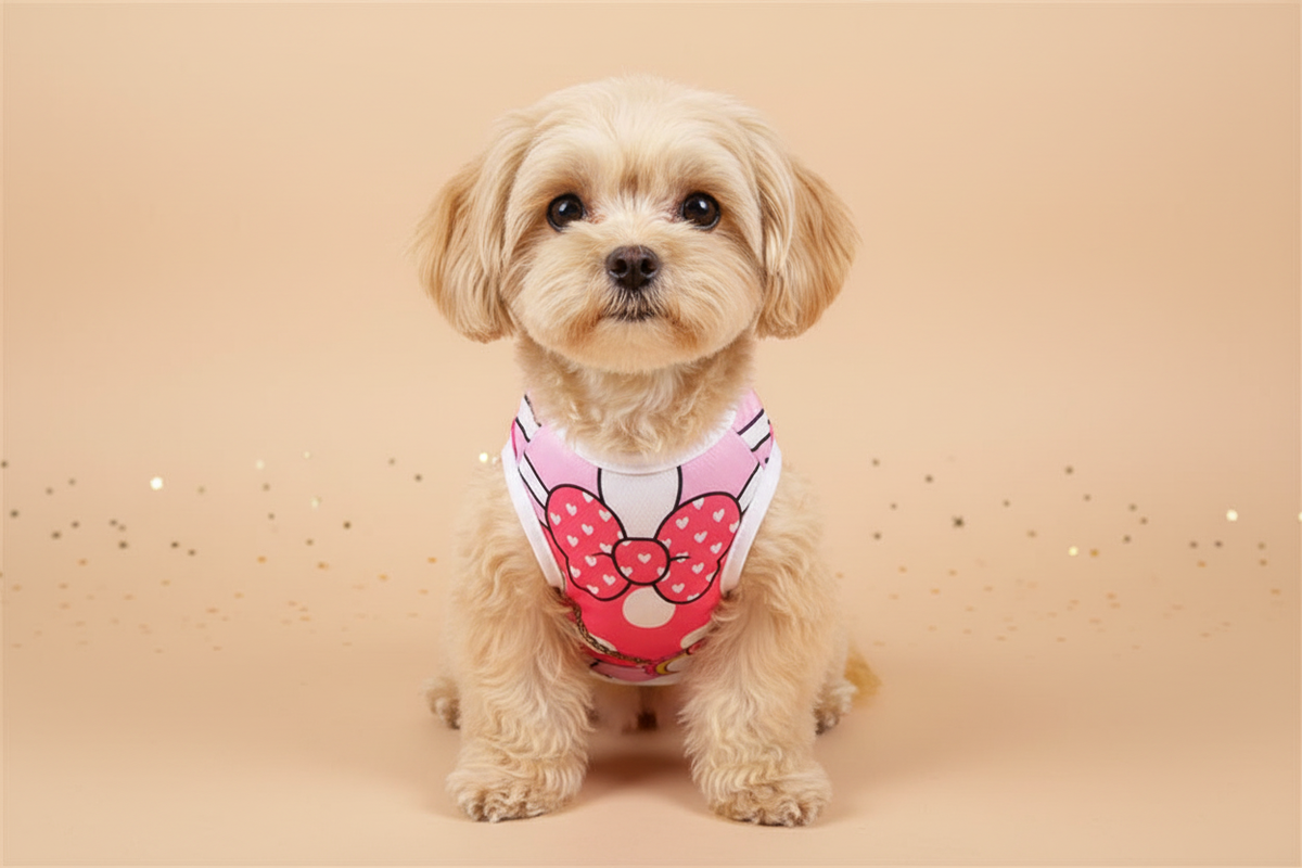 Chien Minnie fond beige