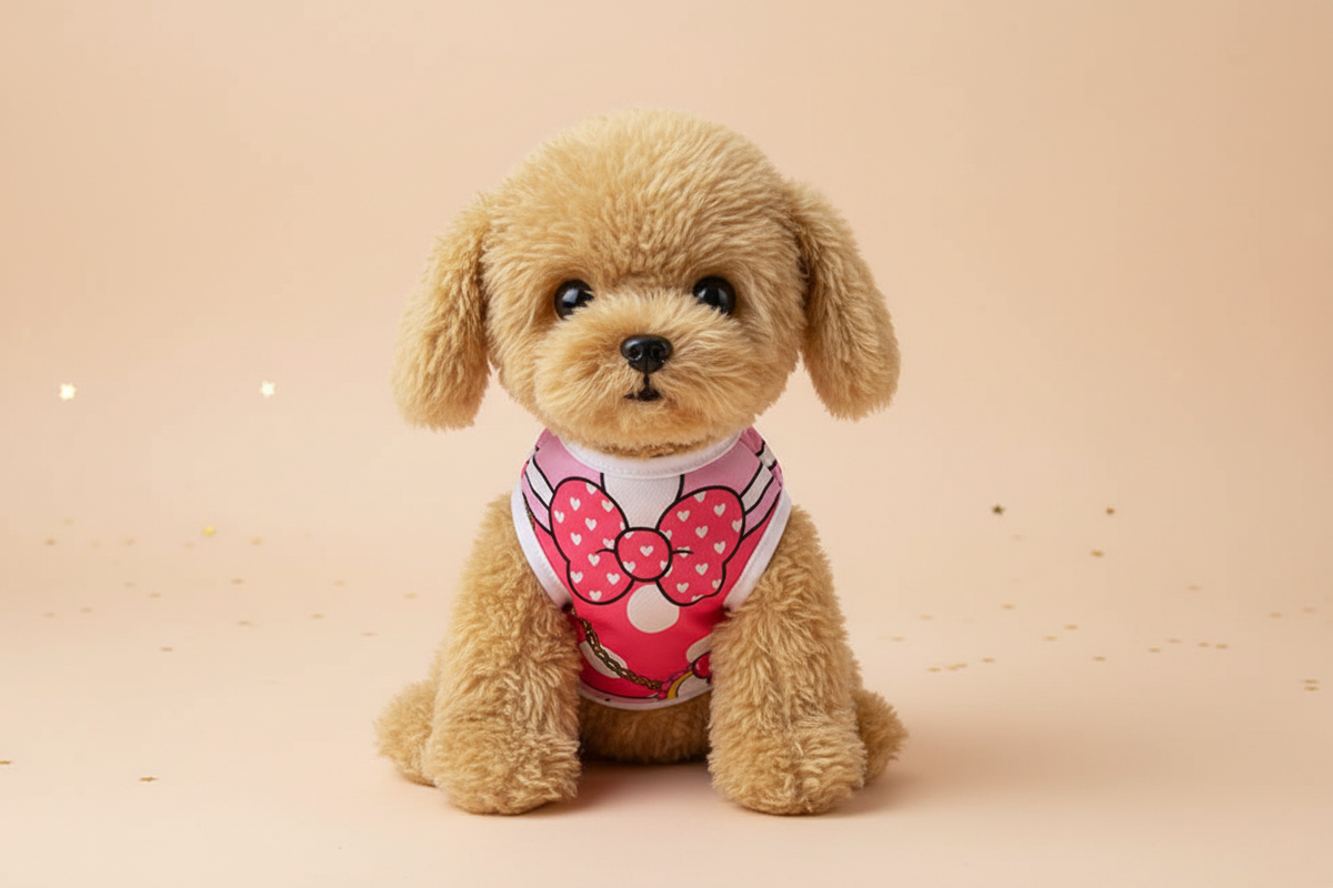 Chien Minnie fond beige